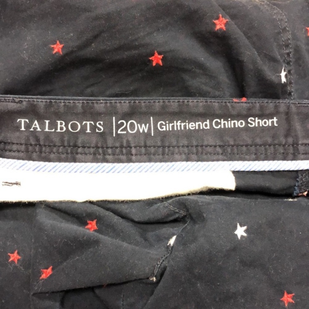 Talbots⭐️Star Embroidered Shorts. EUC. Dark Navy Blue. Women Size 20. - Picture 5 of 6